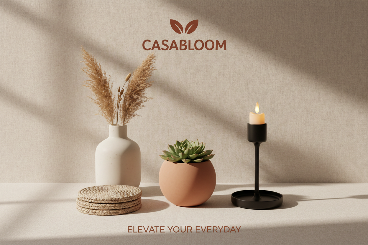 Casabloom banner with logo - home decor